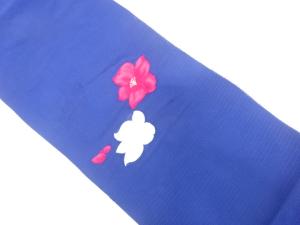 絽綴れ　花模様織り出し　名古屋帯